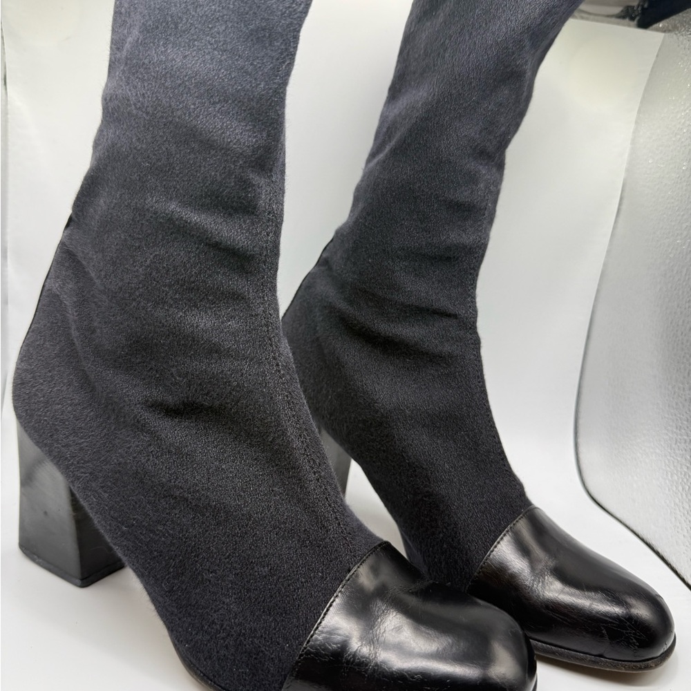 Vero Cuoio Italian Black Heeled Boots
